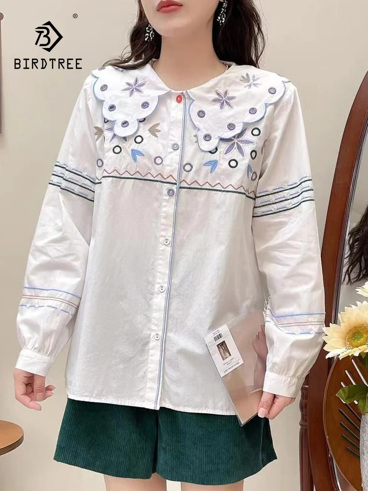New Autumn Cotton Long Sleeve Shirt, Women Lapel Embroidery Top, Mori Girl Loose Vintage Literature Blouse, 2024 Winter T4N750CC
New Autumn Cotton Long Sleeve Shirt, Women Lapel Embroidery Top, Mori Girl Loose Vintage Literature Blouse, 2024 Winter T4N750CC
