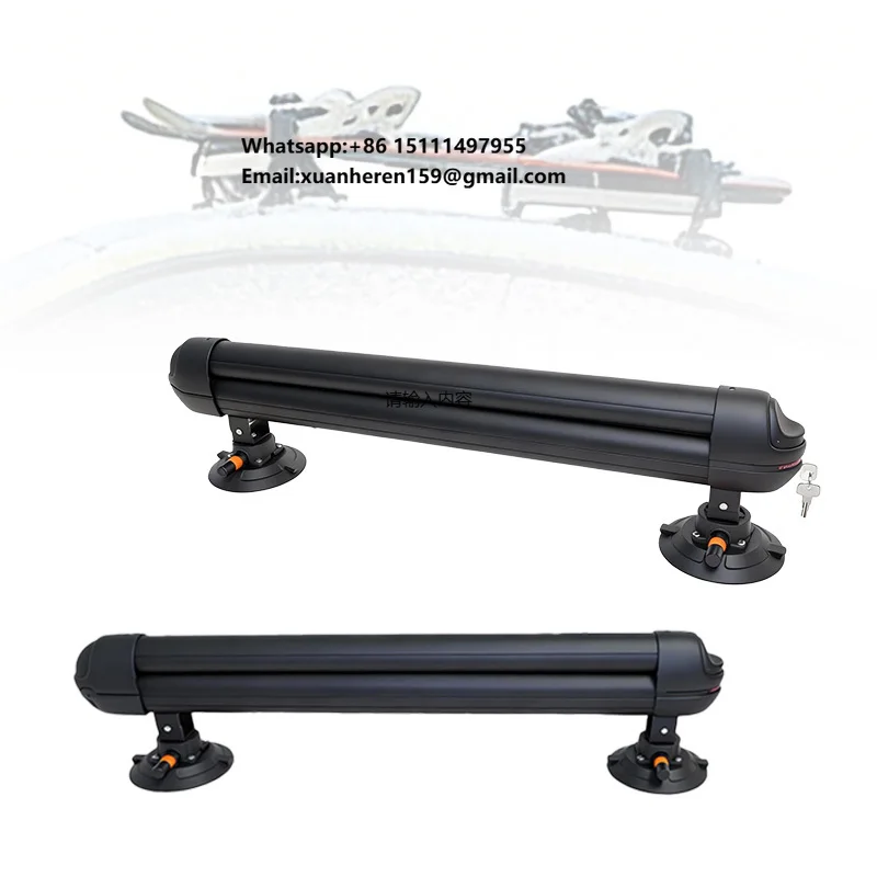 Removable Suction Cup Roof Rack for Ski & Snowboard, Extension with Sliding Feature, Lockable Bar-Free Ski Rack
Removable Suction Cup Roof Rack for Ski & Snowboard, Extension with Sliding Feature, Lockable Bar-Free Ski Rack