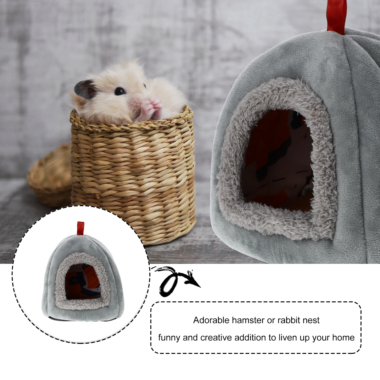 Soft Pet for Hamster Rabbit Squirrel Small Animal Bed Cozy Warm Hideout Lightweight Portable Home Car Use Durable for Pets
Soft Pet for Hamster Rabbit Squirrel Small Animal Bed Cozy Warm Hideout Lightweight Portable Home Car Use Durable for Pets
