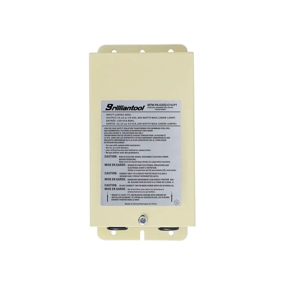 Трансформатор для подсветки бассейнов 300 Вт - Многофункциональный трансформатор для освещения бассейнов, спа, фонтанов, ландшафтного освещения - Преобразует 120 В переменного тока в 12 В/13 В
Трансформатор для подсветки бассейнов 300 Вт - Многофункциональный трансформатор для освещения бассейнов, спа, фонтанов, ландшафтного освещения - Преобразует 120 В переменного тока в 12 В/13 В