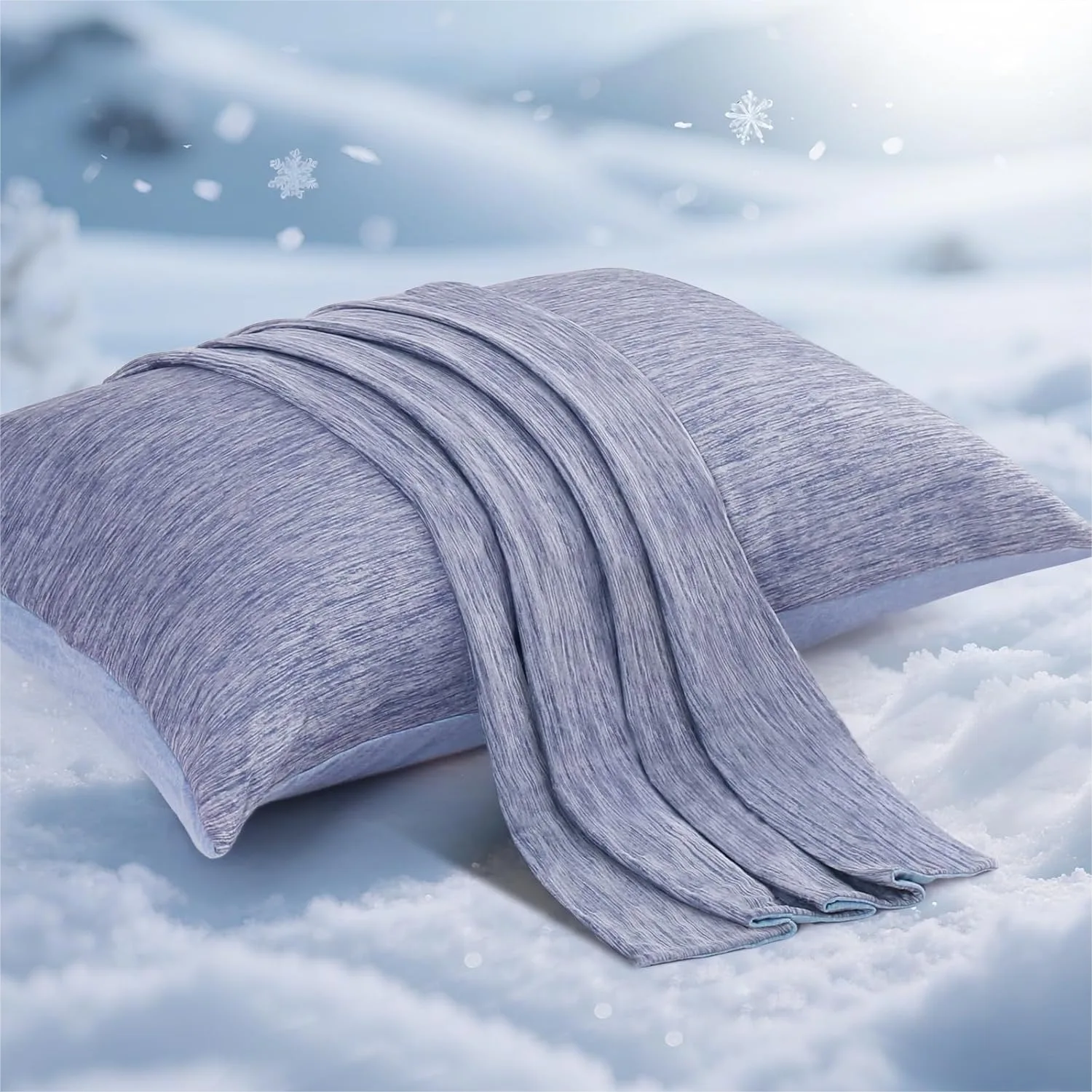 Cooling Pillow Cases for Hot Sleepers, Japanese Q-Max 0.5 Cooling Pillowcases with Both Sides, Breathable Soft for Hair and
Cooling Pillow Cases for Hot Sleepers, Japanese Q-Max 0.5 Cooling Pillowcases with Both Sides, Breathable Soft for Hair and