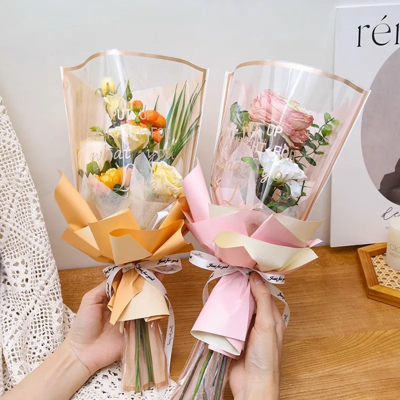 Golden Edge English Transparent Bouquet Bag Flower Waterproof Bag Gift Wrapping Festival Bouquet Supplies 50pcs
Golden Edge English Transparent Bouquet Bag Flower Waterproof Bag Gift Wrapping Festival Bouquet Supplies 50pcs