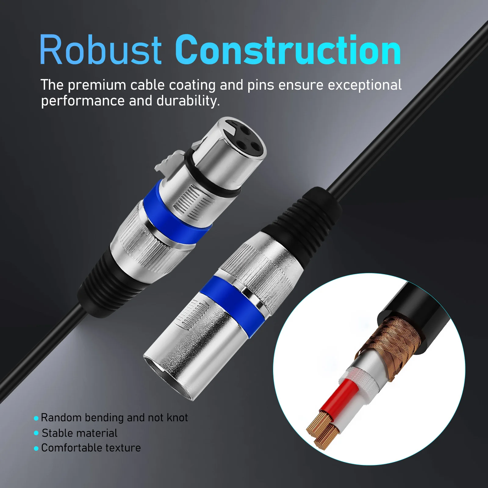 6pcs Double Shielded Wire 6mm Metal Shell Xlr Cables Male to Female Microphone Speaker Black Colors Audio Devices Sound
6pcs Double Shielded Wire 6mm Metal Shell Xlr Cables Male to Female Microphone Speaker Black Colors Audio Devices Sound