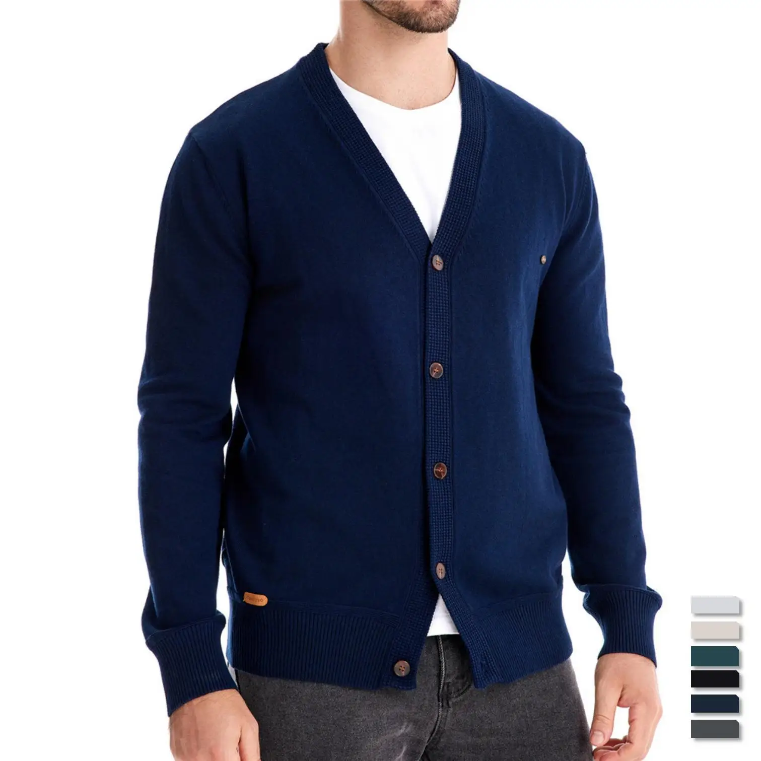 Men V Neck Knitted Sweater Single Breasted Cardigan Sweaters Spliced Buttons Autumn Loose Slight Strech 2025 Solid Casual
Men V Neck Knitted Sweater Single Breasted Cardigan Sweaters Spliced Buttons Autumn Loose Slight Strech 2025 Solid Casual