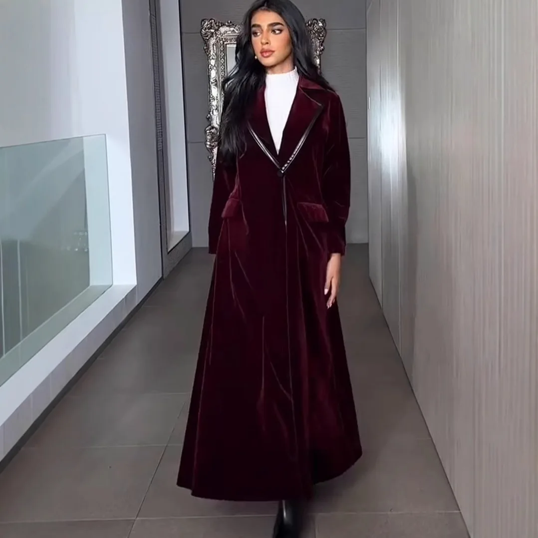 2024 Autumn Winter Velvet Coat Women's Ele Outerwear Windbreaker Thin Polyester Fabric Ladies Premium Faion Clothing
2024 Autumn Winter Velvet Coat Women's Ele Outerwear Windbreaker Thin Polyester Fabric Ladies Premium Faion Clothing