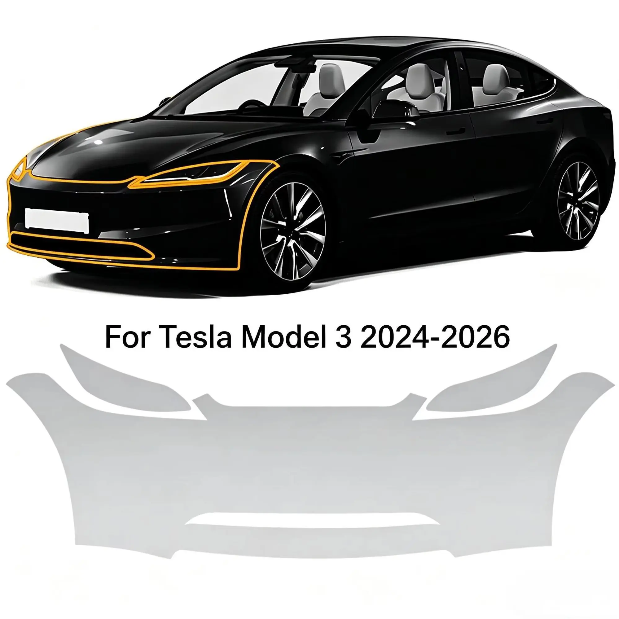8.5Mil TPU Scratch-resistant Paint Protection Film For Tesla Model 3 Highland Premium 2024-2026 Transparent Bra Per-cut PPF Kit
8.5Mil TPU Scratch-resistant Paint Protection Film For Tesla Model 3 Highland Premium 2024-2026 Transparent Bra Per-cut PPF Kit