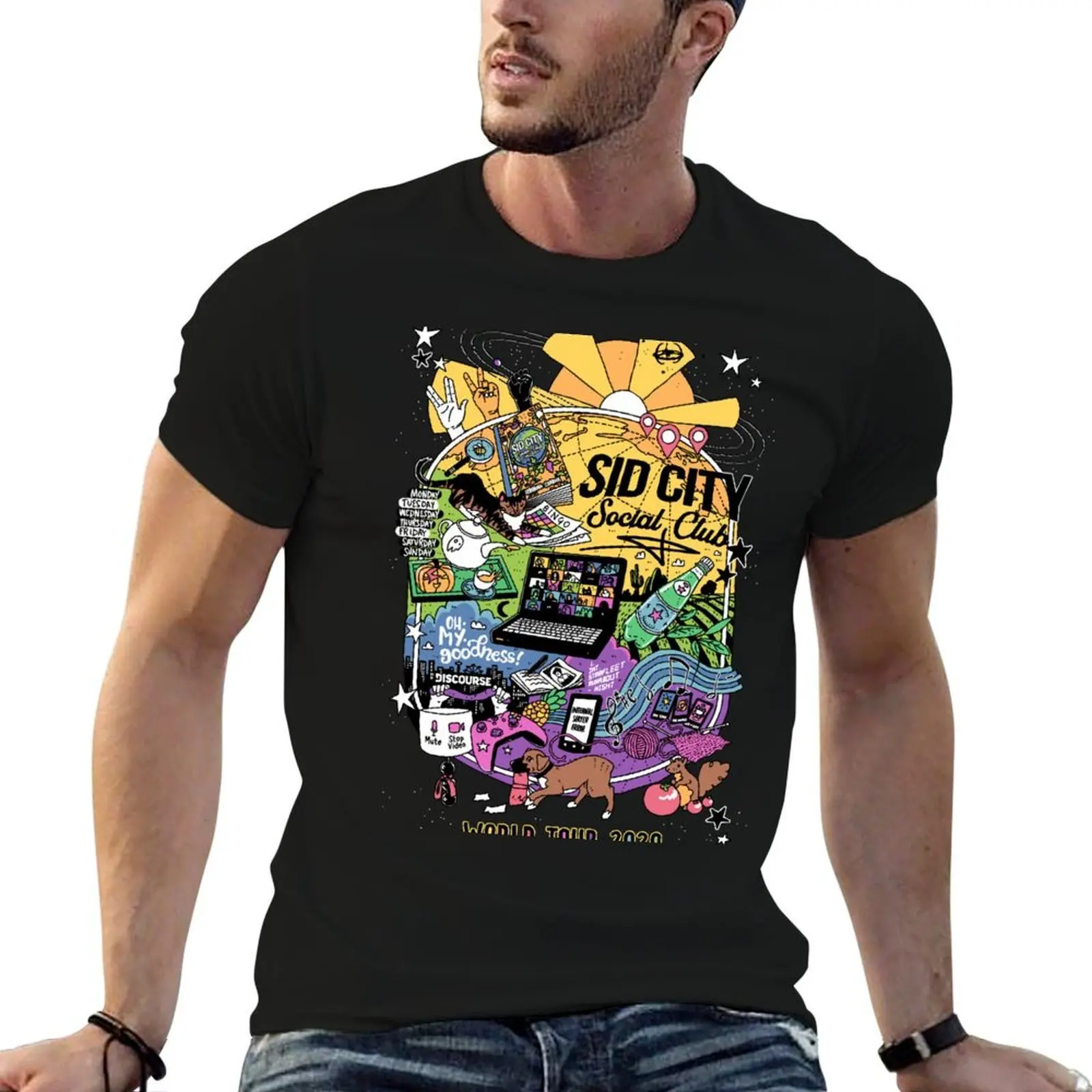 Sid City Social Club World Tour 2020 T-Shirt t shirts for man graphic vintage t shirts for man graphic tees T-Shirt
Sid City Social Club World Tour 2020 T-Shirt t shirts for man graphic vintage t shirts for man graphic tees T-Shirt