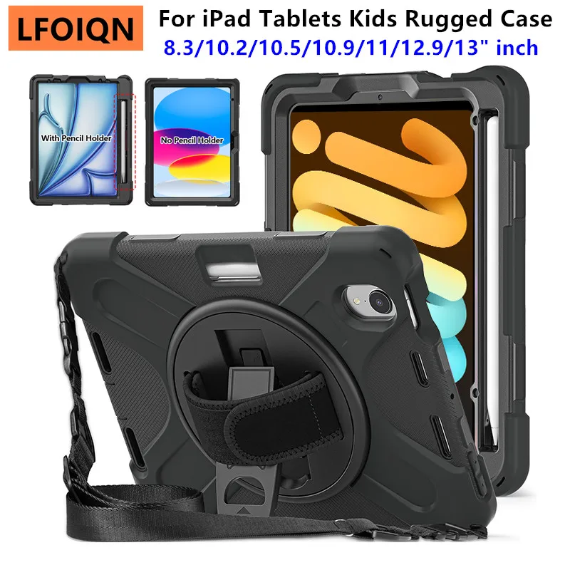 360° Rotating Rugged Case for iPad Mini 6 7 A17 Pro Funda iPad Air 5th 6th 12th 11th iPad Pro 11 12.9 13 Air 11 13" Stand Cover
360° Rotating Rugged Case for iPad Mini 6 7 A17 Pro Funda iPad Air 5th 6th 12th 11th iPad Pro 11 12.9 13 Air 11 13" Stand Cover