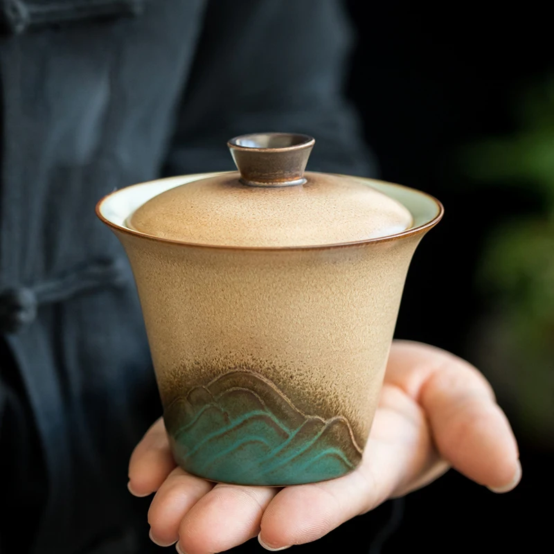 Vintage Ceramic Ttea Cover Bowl, Single Household Tea Cup, Chinese Kung Fu Tea Set, XH050
Vintage Ceramic Ttea Cover Bowl, Single Household Tea Cup, Chinese Kung Fu Tea Set, XH050