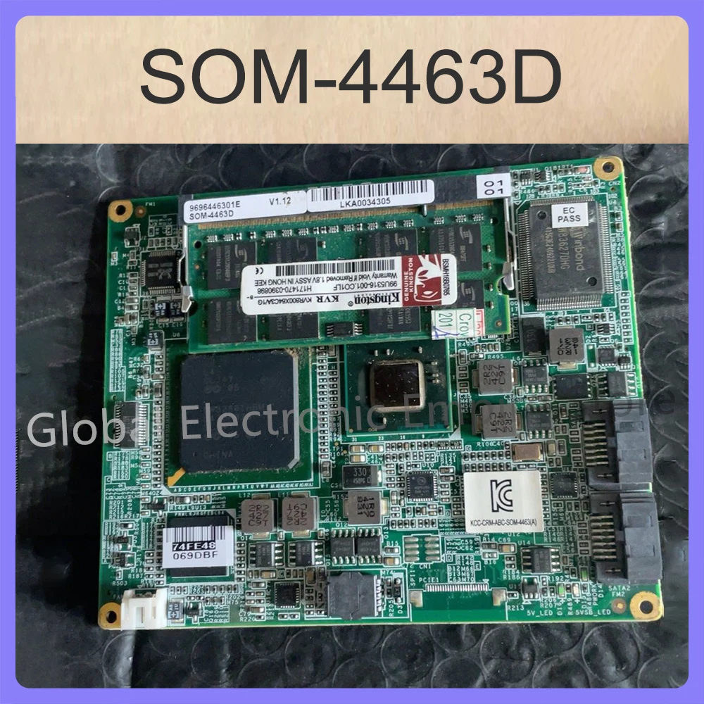 For Advantech Industrial Control Motherboard 9696446301E SOM-4463D version: V1.12
For Advantech Industrial Control Motherboard 9696446301E SOM-4463D version: V1.12