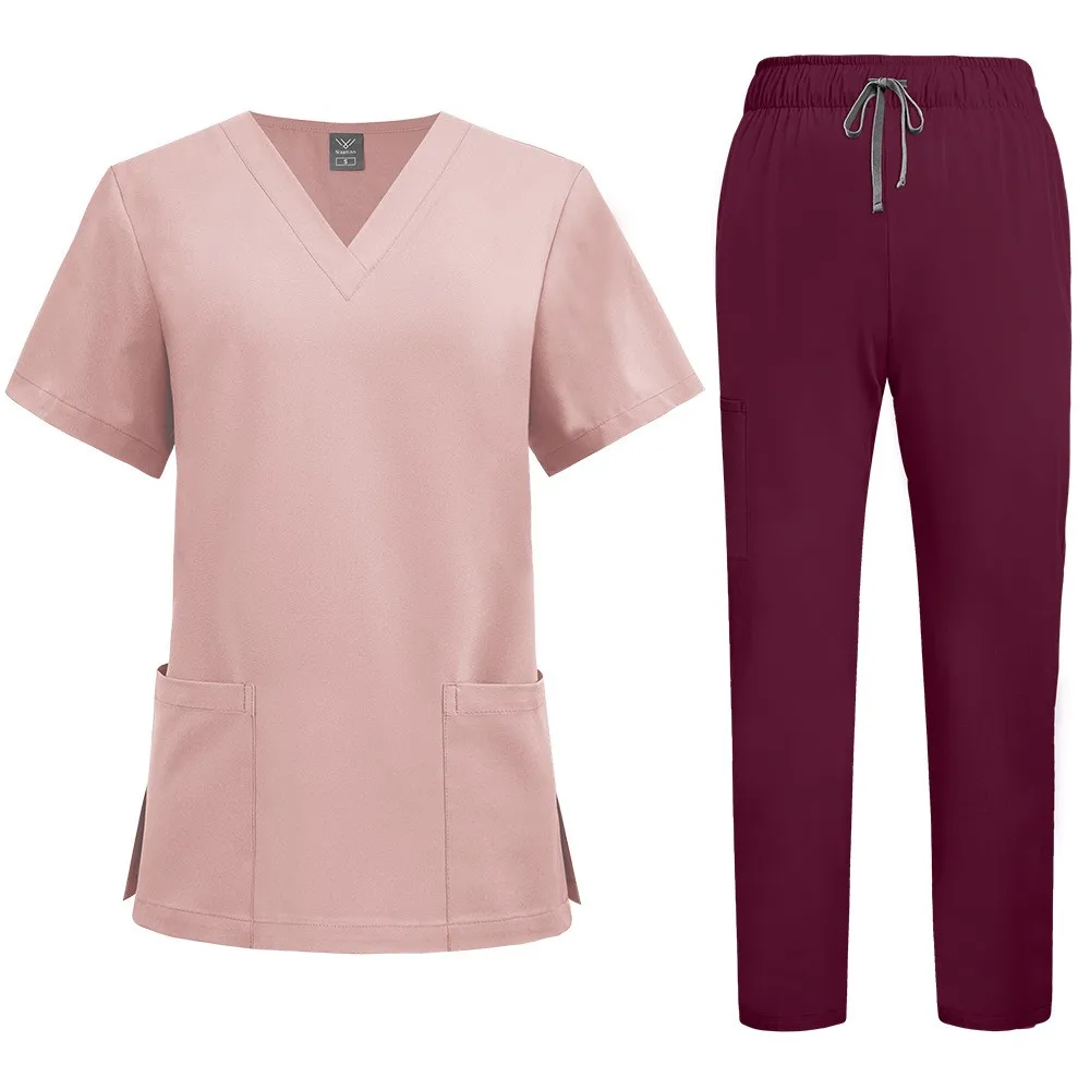 Professional Nurse Uniform Quick Dry Fabric V Neck Pocket Design Short Sleeve Comfort Workwear Set for Medical Staff
Professional Nurse Uniform Quick Dry Fabric V Neck Pocket Design Short Sleeve Comfort Workwear Set for Medical Staff