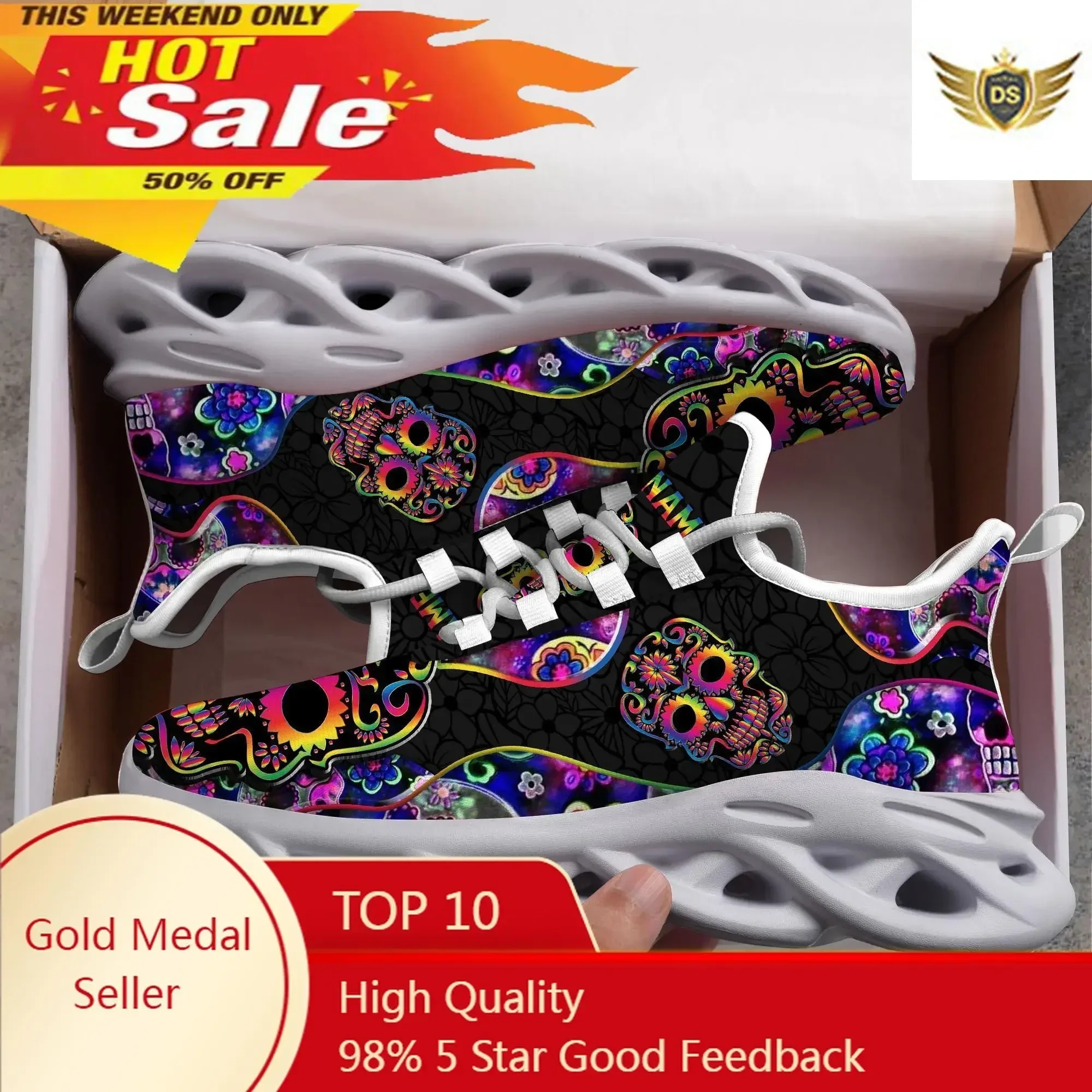 Casual Sneaker For Men Skull Sugar Clunky Student Cool Running Shoes Outdoor Non-slip Flat Custom Zapatillas Hombre
Casual Sneaker For Men Skull Sugar Clunky Student Cool Running Shoes Outdoor Non-slip Flat Custom Zapatillas Hombre