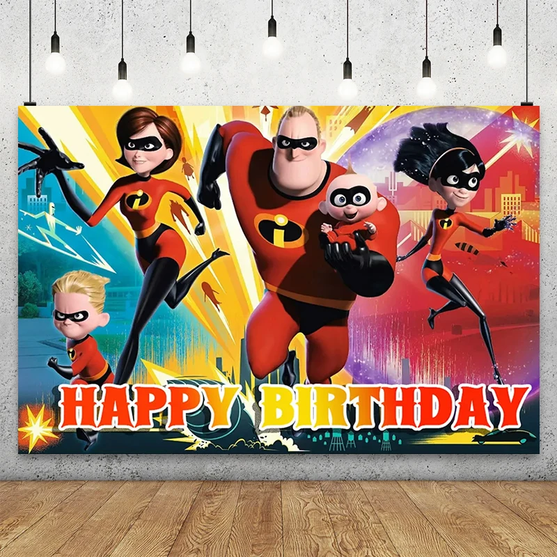 Disney The Incredibles Theme Photography Backdrop Children Birthday Party Decorations Baby Shower Family Kids Background
Disney The Incredibles Theme Photography Backdrop Children Birthday Party Decorations Baby Shower Family Kids Background