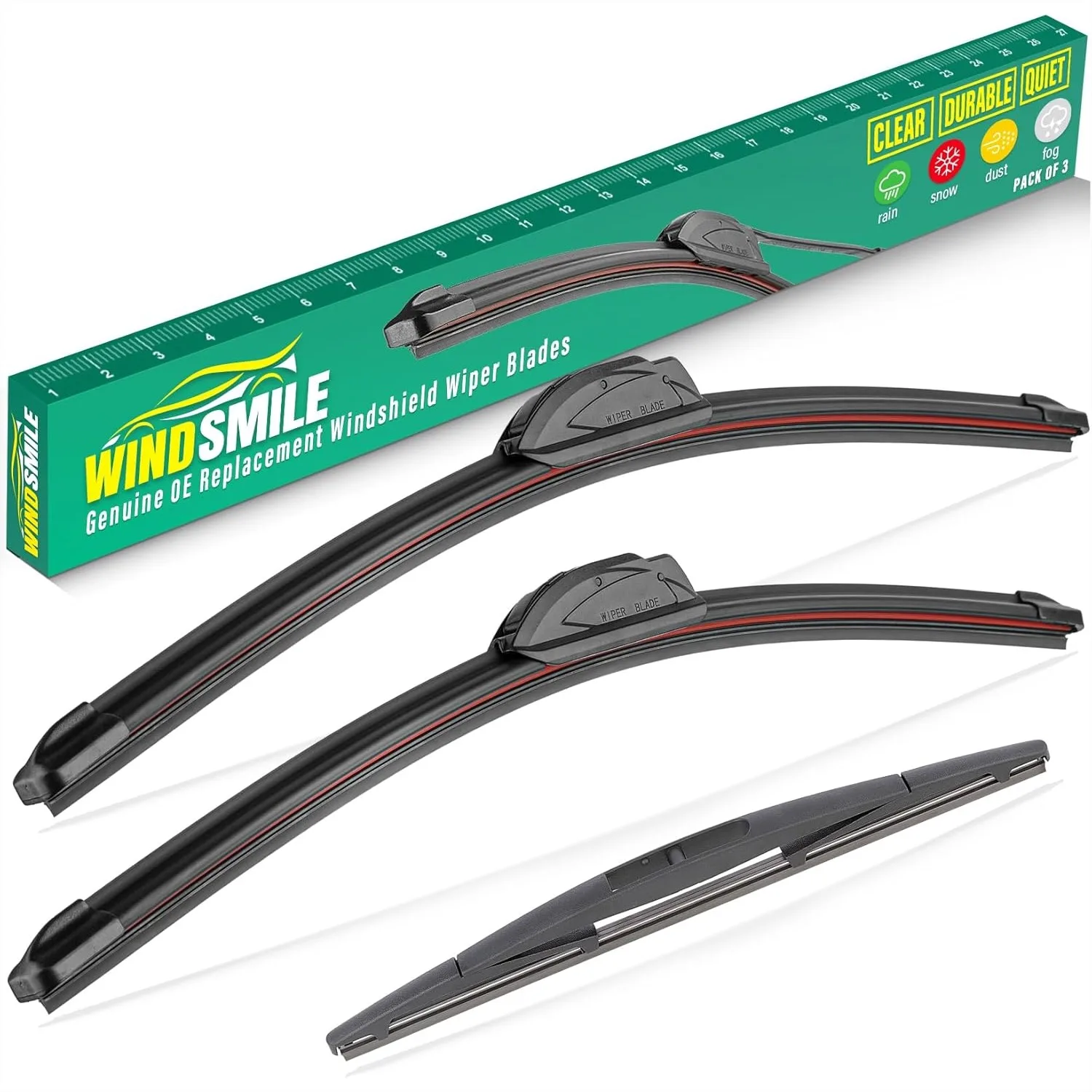 Windshield Wiper Blades for Honda CR-V 2017-2022 26" 17" 12" Premium All Weather Front Rear Wipers Set OEM Quality Pack of 3
Windshield Wiper Blades for Honda CR-V 2017-2022 26" 17" 12" Premium All Weather Front Rear Wipers Set OEM Quality Pack of 3
