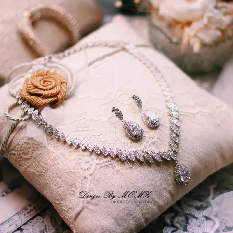 CC Fine Jewelry Sets Women Accessories Bridal Bijoux Engagement Necklace Earring Set Wedding Events Zircon 2 PCS Jewellery S028
CC Fine Jewelry Sets Women Accessories Bridal Bijoux Engagement Necklace Earring Set Wedding Events Zircon 2 PCS Jewellery S028