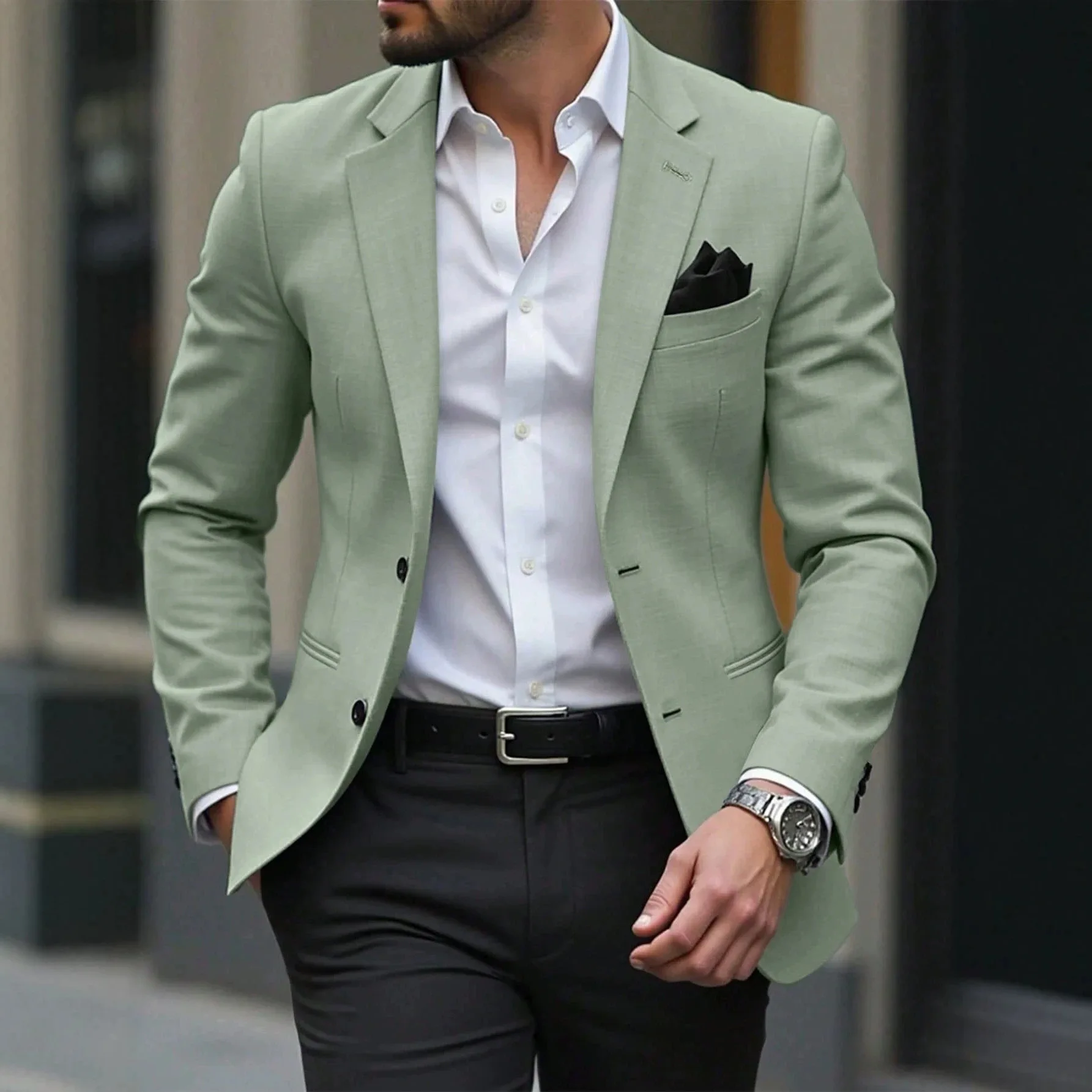 Men's Blazer Jacket Business Casual Party Banquet Slim Fit Solid Color Vintage Buttoned Lapel Cardigans Spring Autumn Coat
Men's Blazer Jacket Business Casual Party Banquet Slim Fit Solid Color Vintage Buttoned Lapel Cardigans Spring Autumn Coat