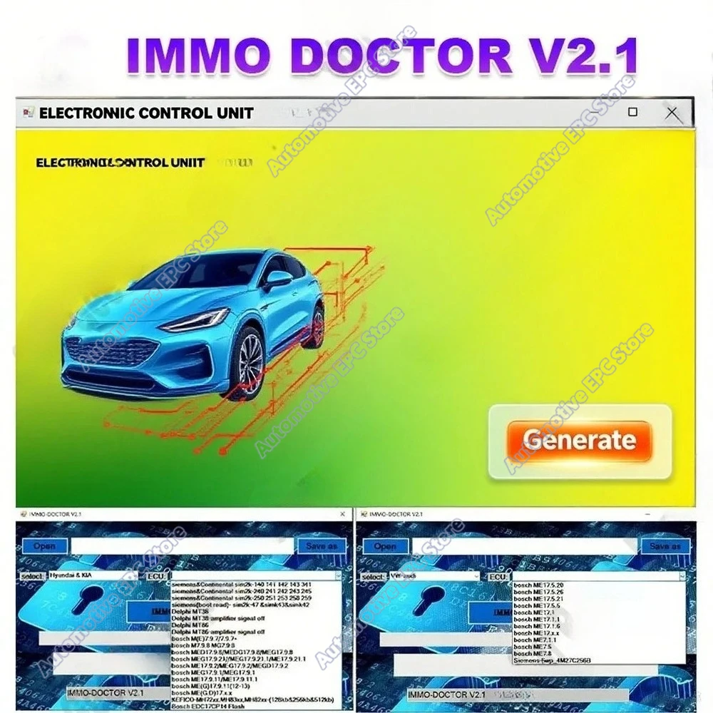 Latest IMMO DOCTOR V2.1 obd2 scanner With Unlimited KEYGEN Immo Off Software ECU Chip Tuning for sim2k MT38 ME 17.9.2 MED17.9.8
Latest IMMO DOCTOR V2.1 obd2 scanner With Unlimited KEYGEN Immo Off Software ECU Chip Tuning for sim2k MT38 ME 17.9.2 MED17.9.8