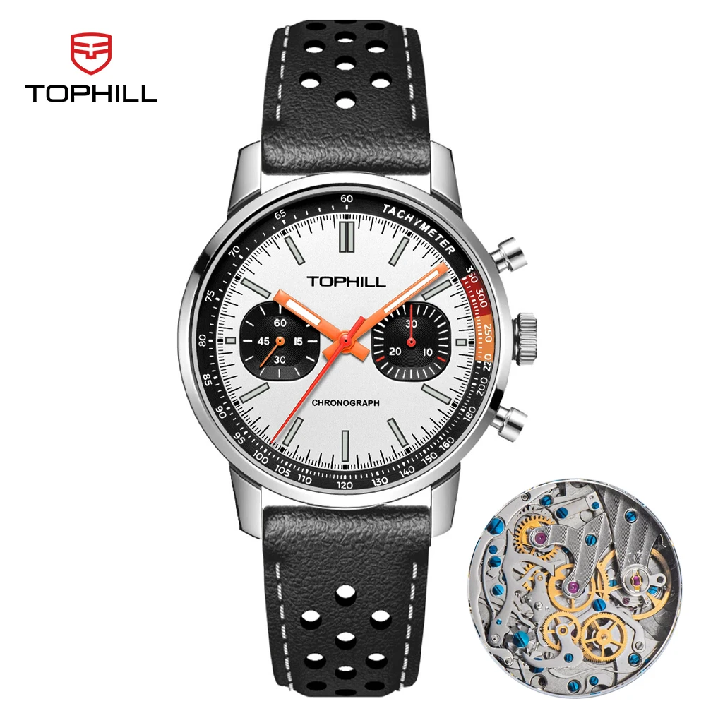 TOPHILL 40mm 1963 Chronograph Watch for Men Seagull ST1901 Movement Mechanical Wristwatch 5Bar Sapphire Luminous Pilot Watches
TOPHILL 40mm 1963 Chronograph Watch for Men Seagull ST1901 Movement Mechanical Wristwatch 5Bar Sapphire Luminous Pilot Watches 