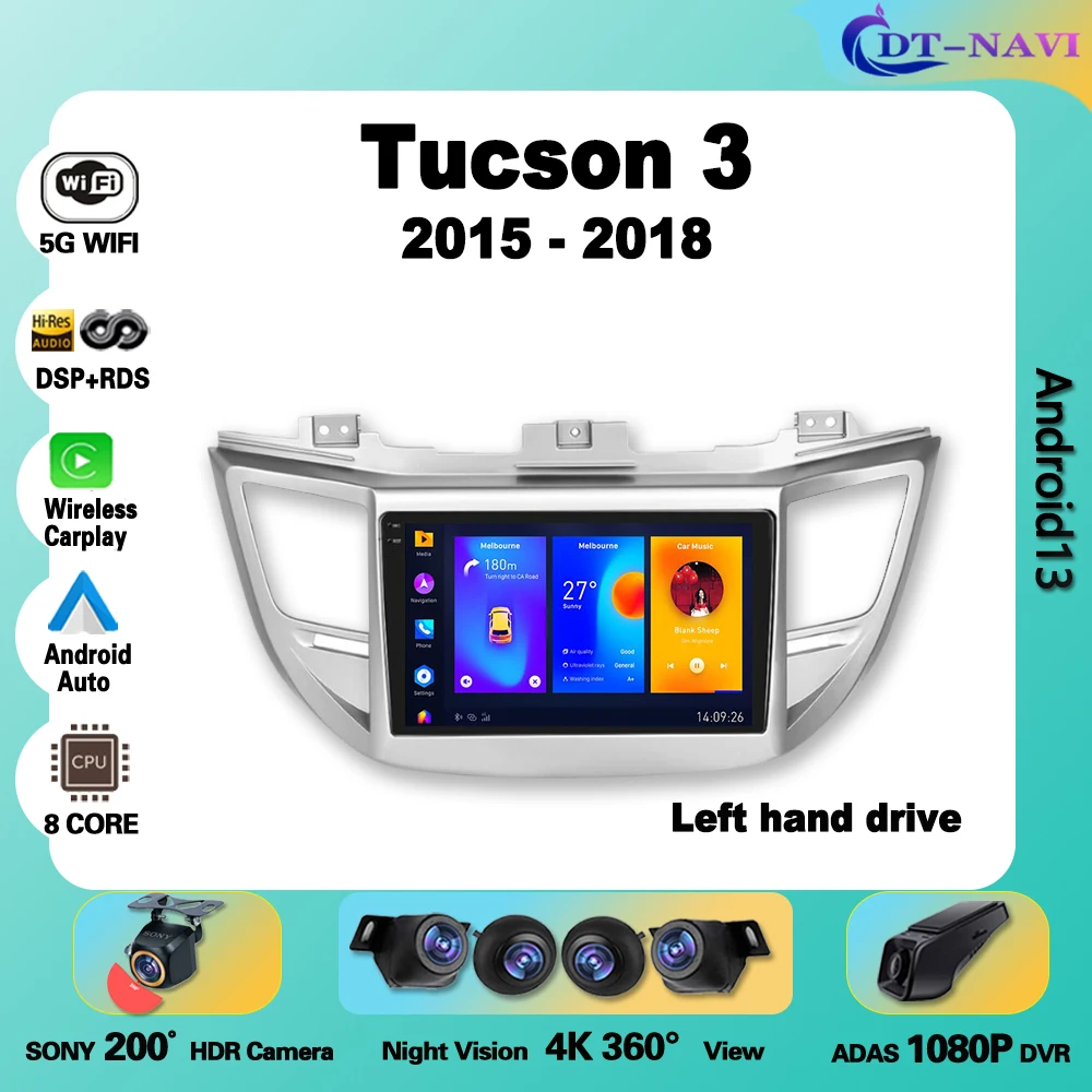 Car Radio Wireless Carplay Android For Hyundai Tucson 3 2015 - 2018 Multimedia Video Player Navigation GPS Auto stereo No 2din
Car Radio Wireless Carplay Android For Hyundai Tucson 3 2015 - 2018 Multimedia Video Player Navigation GPS Auto stereo No 2din
