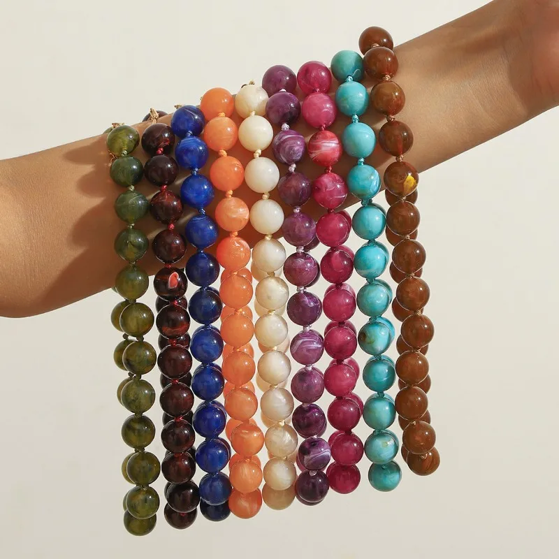 European and American fashion bohemian style round acrylic bead necklace for women, commonly used on holidays
European and American fashion bohemian style round acrylic bead necklace for women, commonly used on holidays