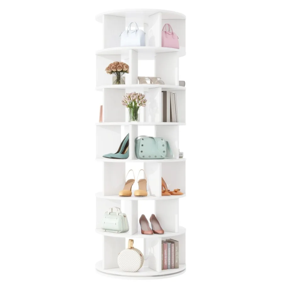 ONTREND 23.6'' Rotating Shoe Rack Tower 7Tier Spinning Shoe Shelf with 5 Grids Per Layer Display Rack 360 Revolving Shoe Carous
ONTREND 23.6'' Rotating Shoe Rack Tower 7Tier Spinning Shoe Shelf with 5 Grids Per Layer Display Rack 360 Revolving Shoe Carous