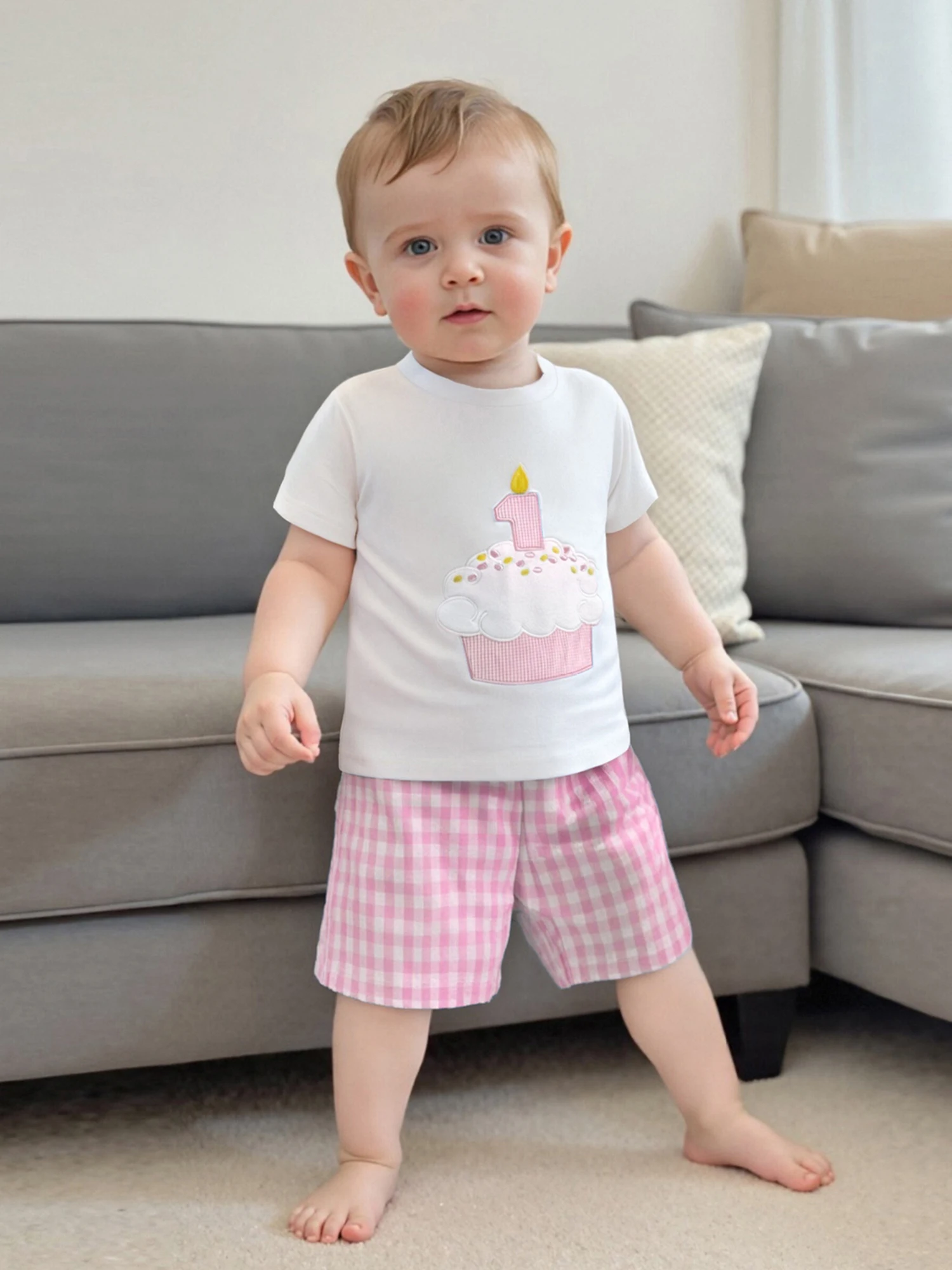 Toddler Boys 2-Piece Short Sleeve Crew Neck Dinosaur Print T-shirt with Denim Shorts Set Casual Summer Outfit for 1 Year Old
Toddler Boys 2-Piece Short Sleeve Crew Neck Dinosaur Print T-shirt with Denim Shorts Set Casual Summer Outfit for 1 Year Old
