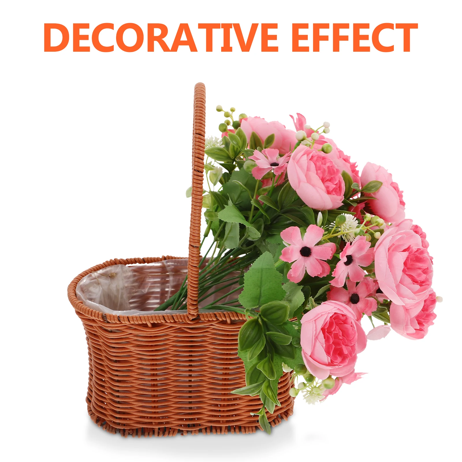 Handcrafted Imitation Rattan Basket Waterproof Portable Outdoor Storage Carry Basket Ideal for Flower Display Picnic Gardening
Handcrafted Imitation Rattan Basket Waterproof Portable Outdoor Storage Carry Basket Ideal for Flower Display Picnic Gardening