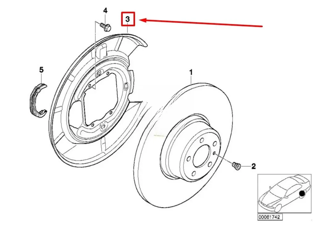 Original Quality 34216857982 Rear Right Brake Disc Protection Auto Brake System Replacement Parts