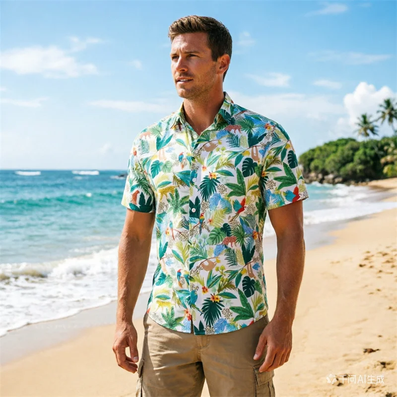 Men's Summer Tropical Printed Short Sleeved Shirt, Suitable for Vacation, Beach, Party or Daily Casual Wear, European Size S-4XL
Men's Summer Tropical Printed Short Sleeved Shirt, Suitable for Vacation, Beach, Party or Daily Casual Wear, European Size S-4XL