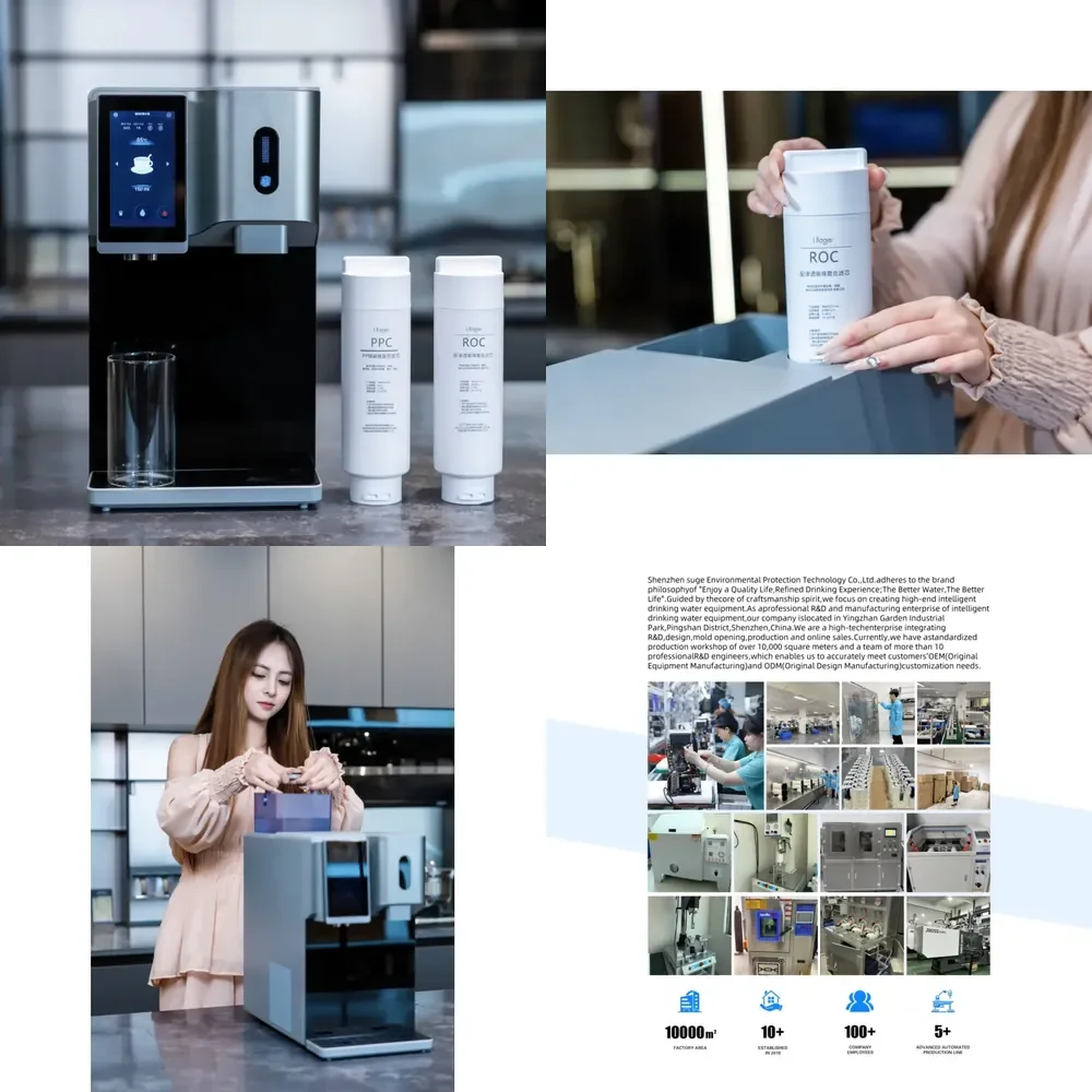Energy-Saving Desktop RO Water Dispenser (Home & Office) - Direct Factory, Built-In Ice Maker, Adjustable Hot/Cold Temp
Energy-Saving Desktop RO Water Dispenser (Home & Office) - Direct Factory, Built-In Ice Maker, Adjustable Hot/Cold Temp