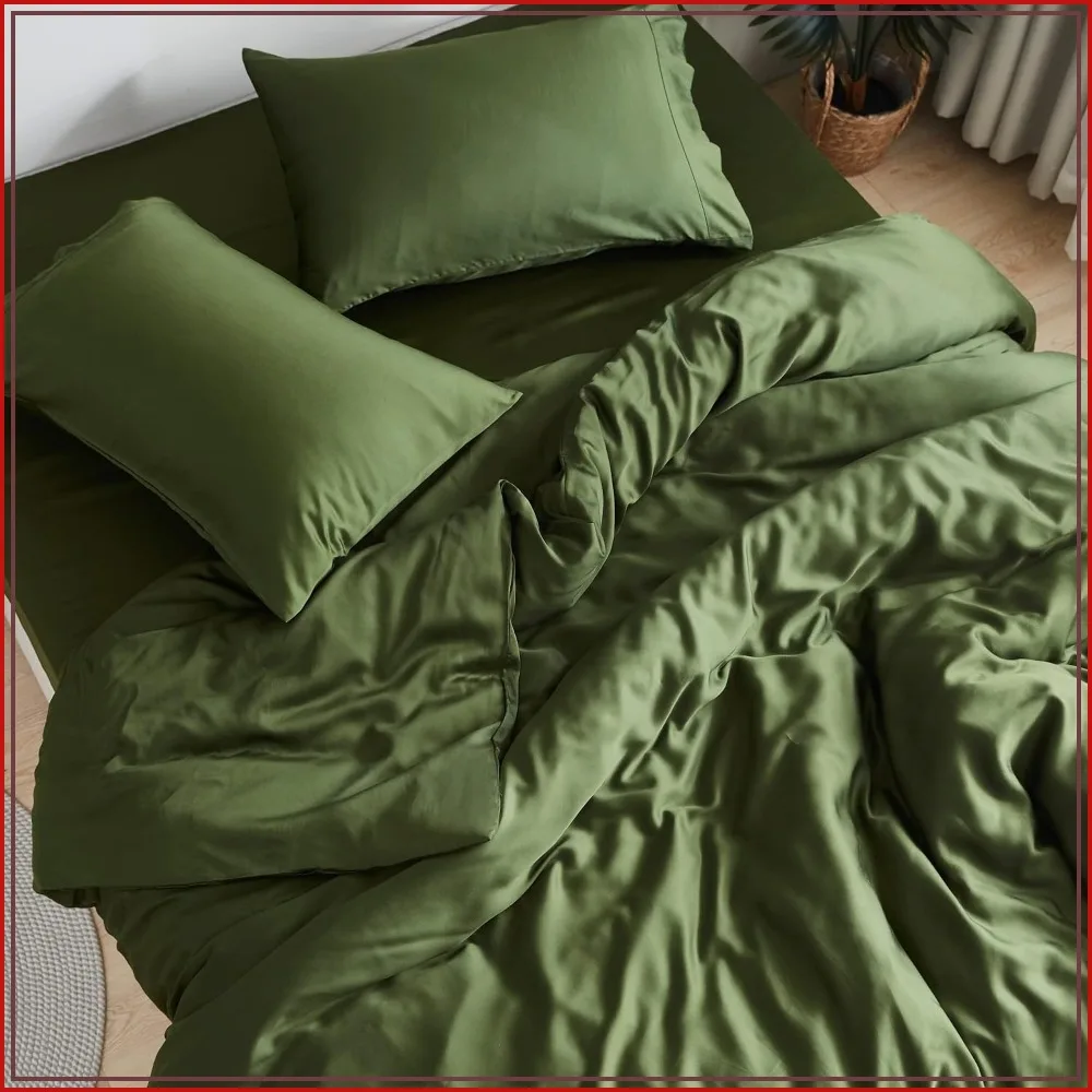 100% Bamboo Viscose Sheet Set, Buttery Soft & Cooling, High GSM, Deep Pocket - 3 Piece (Forest, Queen)
100% Bamboo Viscose Sheet Set, Buttery Soft & Cooling, High GSM, Deep Pocket - 3 Piece (Forest, Queen)