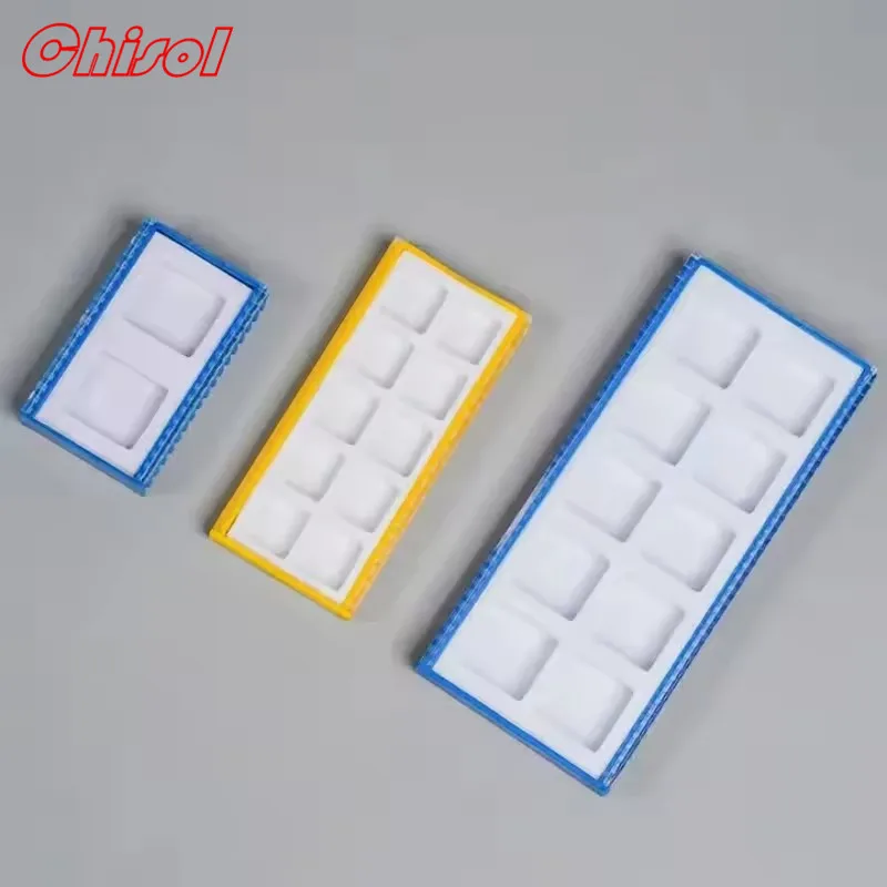 100pcs Serrated Carbide Insert Plastic Packaging Box For CNC Cutting Tool Sponge Packaging Box For CBN PCD Blade
100pcs Serrated Carbide Insert Plastic Packaging Box For CNC Cutting Tool Sponge Packaging Box For CBN PCD Blade