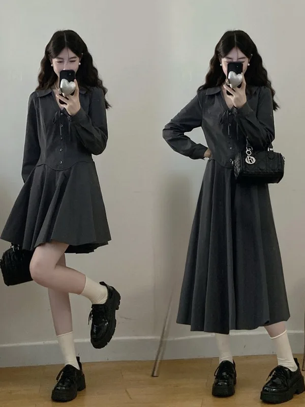 plus Size ey Vintage Sle Turn-down Collar A-line Long Dr Women's Autumn Winter New Waist-cinching Anti-aging Dr
plus Size ey Vintage Sle Turn-down Collar A-line Long Dr Women's Autumn Winter New Waist-cinching Anti-aging Dr