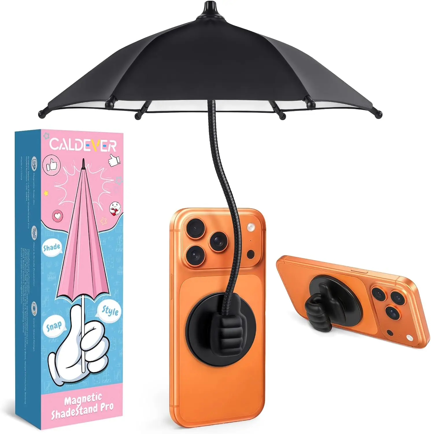 Magnetic Phone Umbrella Sun Shade: Universal Thumbs Up Design, UV Protection Anti-Glare for Beach Travel, Gift for Women Men
Magnetic Phone Umbrella Sun Shade: Universal Thumbs Up Design, UV Protection Anti-Glare for Beach Travel, Gift for Women Men
