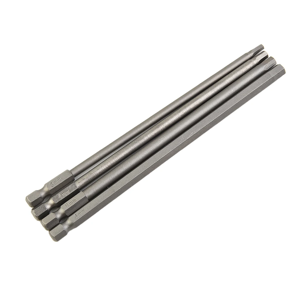 Hex Screwdriver Bits Premium Alloy Steel Screwdriver Bits Set Of 4pcs With Magnetic Head (1/4 Hex Shank 150mm Length)
Hex Screwdriver Bits Premium Alloy Steel Screwdriver Bits Set Of 4pcs With Magnetic Head (1/4 Hex Shank 150mm Length)