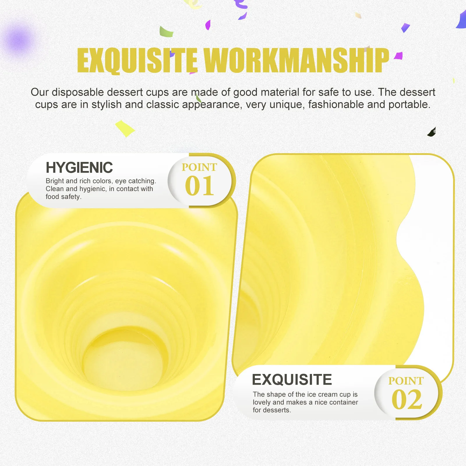 50pcs Cup Ice Cream Disposable Dessert Bowl Smoothie Container Portable Snack Cups Creative Snowcone Cups For Pudding
50pcs Cup Ice Cream Disposable Dessert Bowl Smoothie Container Portable Snack Cups Creative Snowcone Cups For Pudding