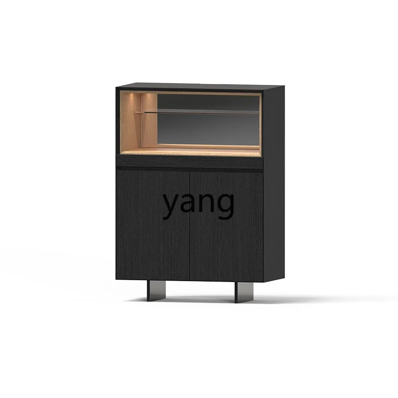 TGF modern minimalist solid wood living room locker against the wall black entrance display cabinet
TGF modern minimalist solid wood living room locker against the wall black entrance display cabinet