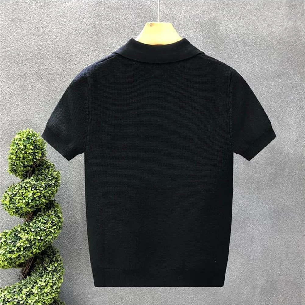 Casual Summer Look Lapel Knit Top Casual Short Sleeve Fashion Style Lapel Neckline Regular Length For Daily Wear
Casual Summer Look Lapel Knit Top Casual Short Sleeve Fashion Style Lapel Neckline Regular Length For Daily Wear