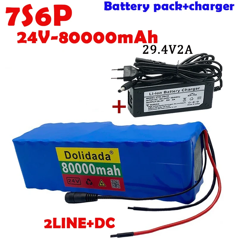 Scooter Battery 7S6P 24V29.4V80Ah Rechargeable LithiumBattery Customized Plug Intelligent BMS DIY Battery Pack
Scooter Battery 7S6P 24V29.4V80Ah Rechargeable LithiumBattery Customized Plug Intelligent BMS DIY Battery Pack