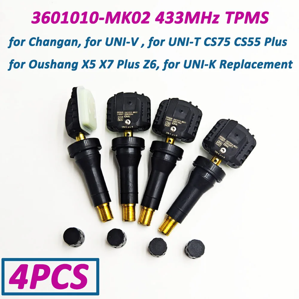 Фонарь 4 шт. 3601010-MK02 TPMS датчик давления в шинах 3601010MK02 для Changan CS55 CS75 PLUS Oushang X5 X7 PLUS Z6, фонарь 433 МГц
Фонарь 4 шт. 3601010-MK02 TPMS датчик давления в шинах 3601010MK02 для Changan CS55 CS75 PLUS Oushang X5 X7 PLUS Z6, фонарь 433 МГц
