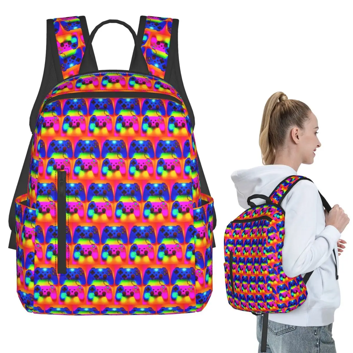 2 Neon Gaming Controler Backpack Student BookBag Kids School Bag Laptop Shoulder Bags Boys Girls
2 Neon Gaming Controler Backpack Student BookBag Kids School Bag Laptop Shoulder Bags Boys Girls