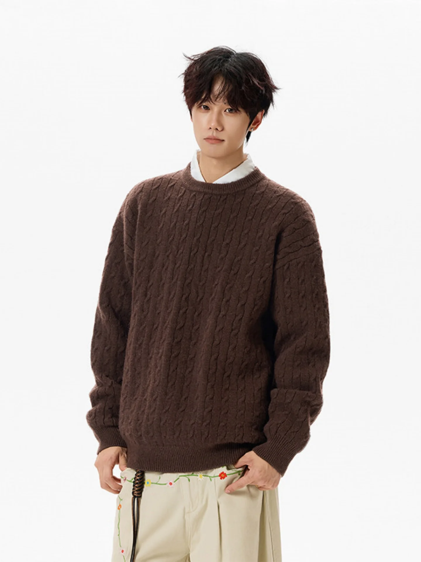 Men's round Ne Knitted Sweater Autumn Basic Sle Twist Pattern Casual Comfortable Soft Material Long Sve Top
Men's round Ne Knitted Sweater Autumn Basic Sle Twist Pattern Casual Comfortable Soft Material Long Sve Top