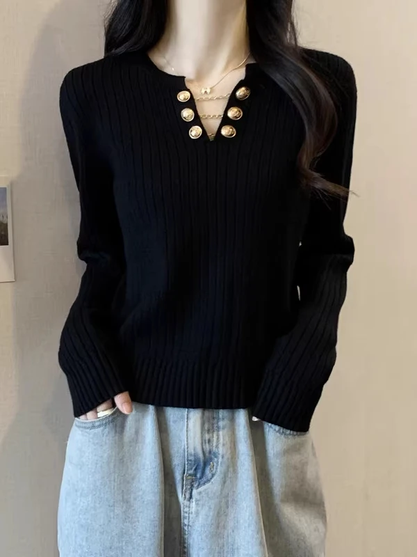 Loose Women's Knitted V-Ne Base irt Faionable European Sle Long Sve Soft Cotton Commute Wind Regular Fit Top
Loose Women's Knitted V-Ne Base irt Faionable European Sle Long Sve Soft Cotton Commute Wind Regular Fit Top