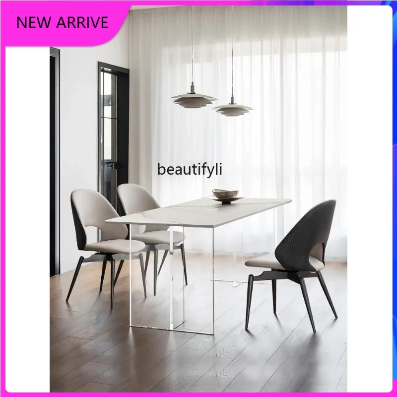 A4567 Slate dining table Household rectangular table Modern simple wabi sandy acrylic floating dining table
A4567 Slate dining table Household rectangular table Modern simple wabi sandy acrylic floating dining table