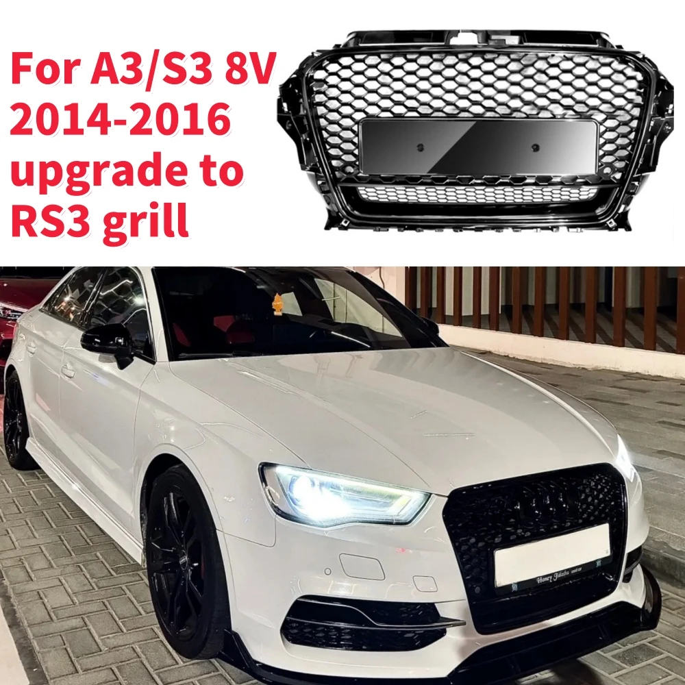 Racing Grills Front Hood Grille Car Front Bumper Grill Center Grille for RS3 Grill for A3/S3 8V 2014-2016
Racing Grills Front Hood Grille Car Front Bumper Grill Center Grille for RS3 Grill for A3/S3 8V 2014-2016