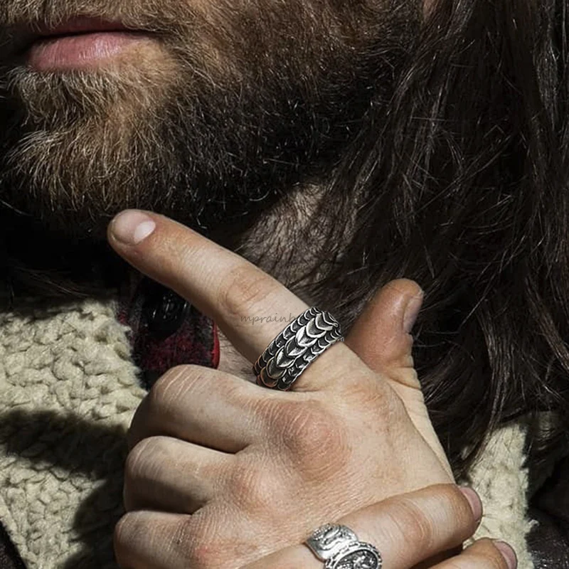 Men Rings,Dragon Scale Ring,Stainless Steel Ring Norse Viking Dragon Spine Ring, Men's Wedding Band
Men Rings,Dragon Scale Ring,Stainless Steel Ring Norse Viking Dragon Spine Ring, Men's Wedding Band