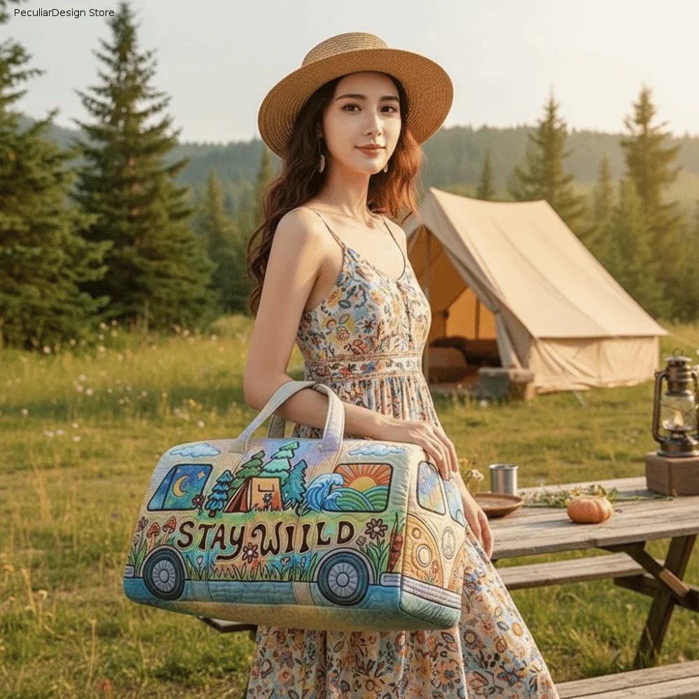 Large Capacity Bus Printed Travel Duffle Quilted Sponge Retro Flat Print Travel Handbag Soft Material Bus Shape
Large Capacity Bus Printed Travel Duffle Quilted Sponge Retro Flat Print Travel Handbag Soft Material Bus Shape
