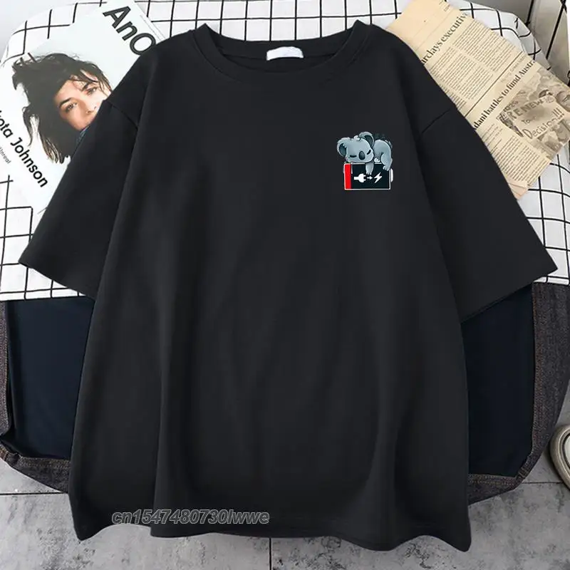 Koala Sleeping In Battery T Shirt Men Informal Shirts Informal Harajuku Clothing For Mens Oversize Loose T-Shirt For Mens
Koala Sleeping In Battery T Shirt Men Informal Shirts Informal Harajuku Clothing For Mens Oversize Loose T-Shirt For Mens