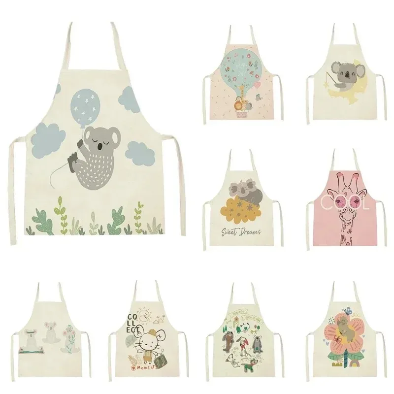 Cute Koala Giraffe Printed Apron Women Kids Kitchen Cooking Bib Watercolor Animal Baking Pinafore Home Cleaning Accessories
Cute Koala Giraffe Printed Apron Women Kids Kitchen Cooking Bib Watercolor Animal Baking Pinafore Home Cleaning Accessories