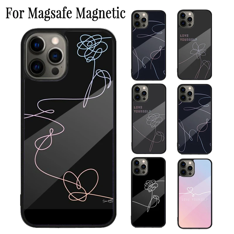 Магнитный чехол для телефона Love Yourself для iPhone 16, 15, 14, плюс 13, 12, Mini 11 Pro Max, чехол для беспроводной зарядки Magsafe
Магнитный чехол для телефона Love Yourself для iPhone 16, 15, 14, плюс 13, 12, Mini 11 Pro Max, чехол для беспроводной зарядки Magsafe